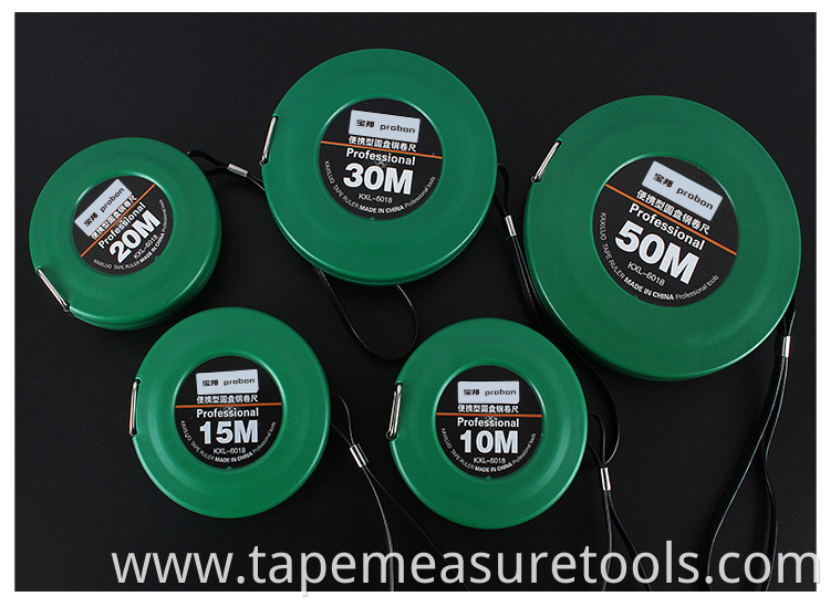 Good quality Tape measure, round steel rulers,5/10/15/20/30 Meter, round disc ruler